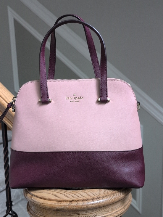 kate spade Handbags - Kate Spade Two-Tone Pink & Plum Dome Satchel